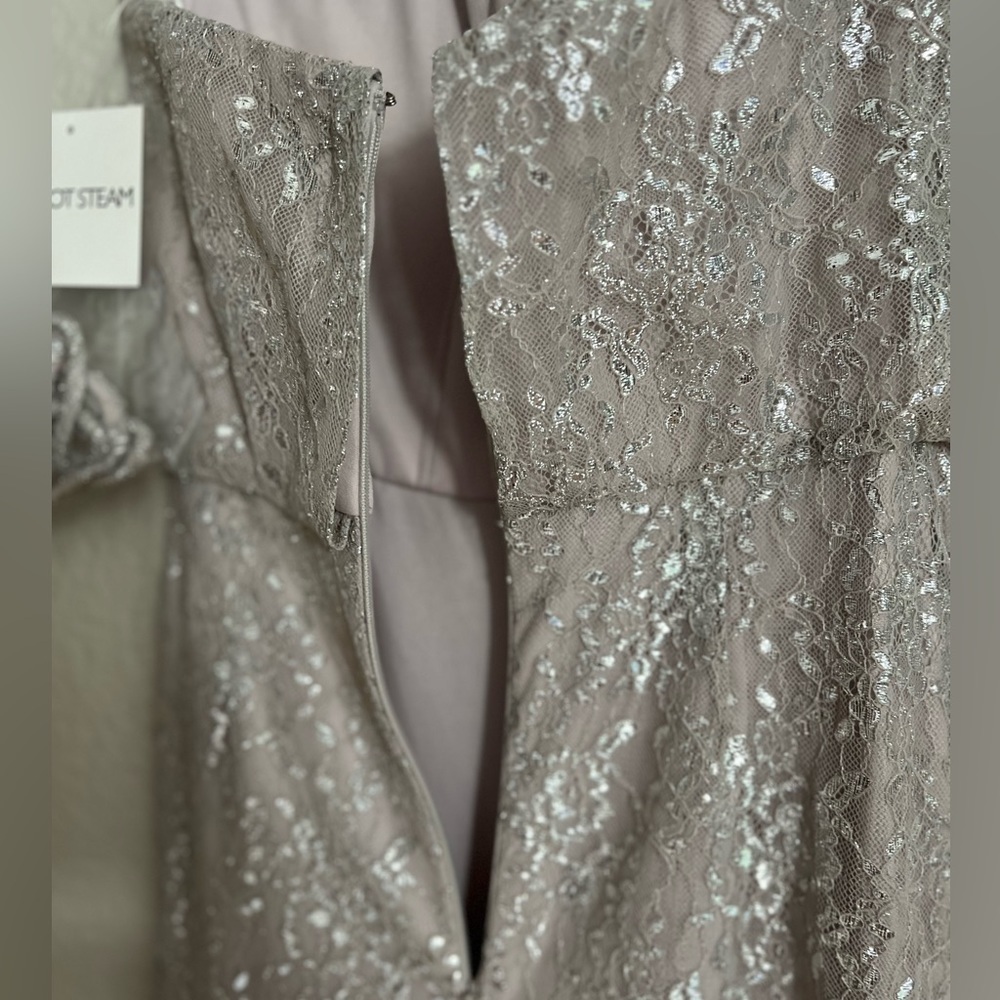 After Six Bridesmaid Maxi Dress Gown 6786 Oyster 0 - Picture 8 of 11